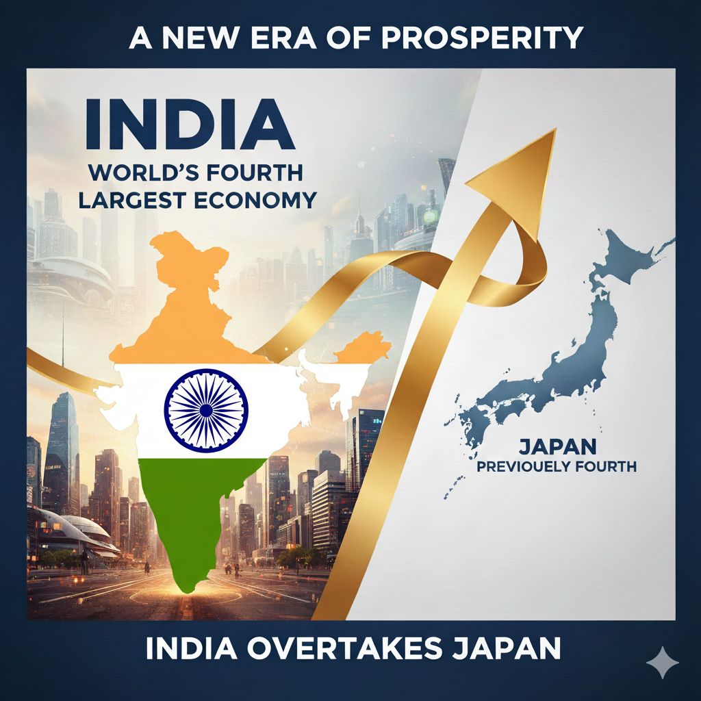 India overtakes Japan world’s fourth largest economy