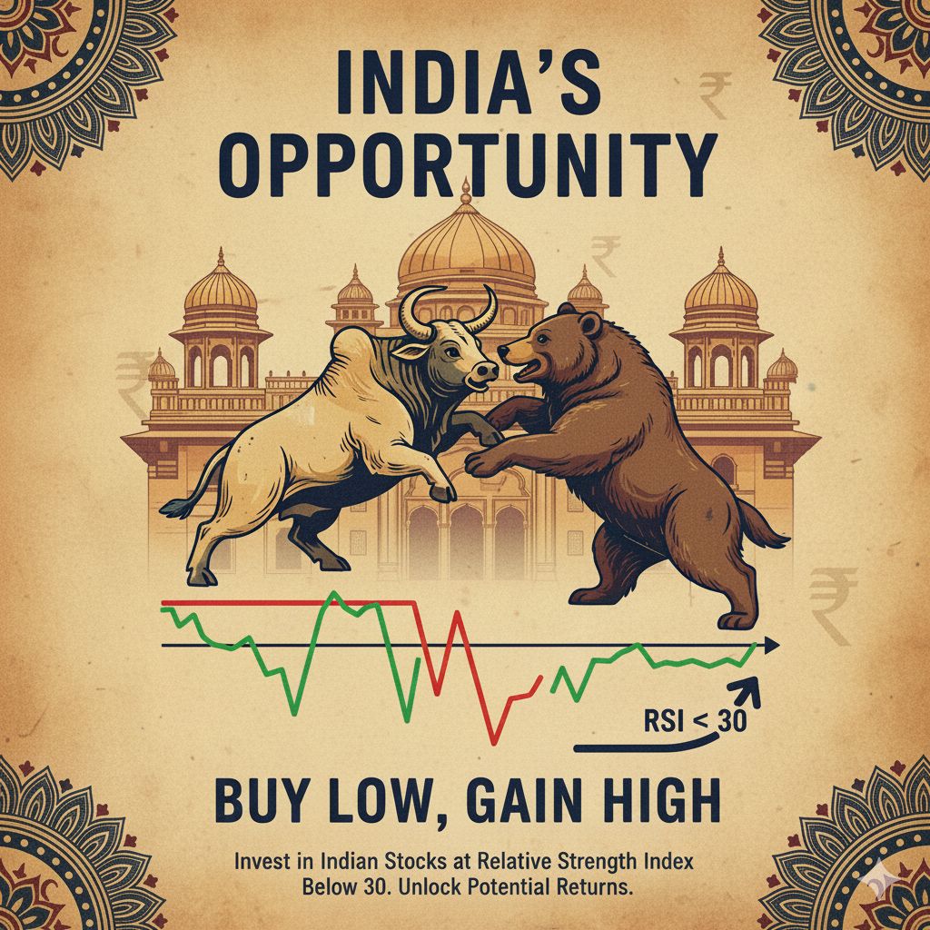 Indian stocks trading at RSI below 30